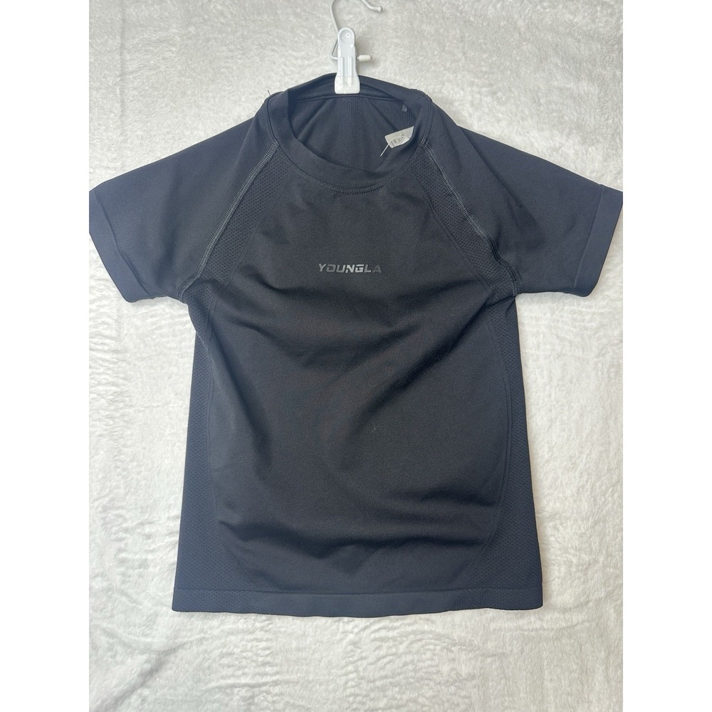 YoungLA Black and Grey Compression Shirt Lot of 2 Men's Size XS